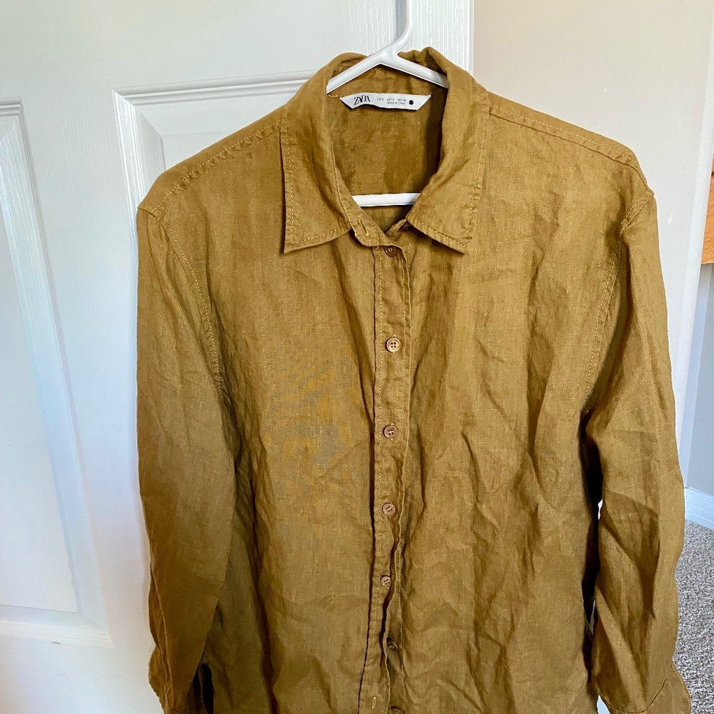 Zara 100% linen shirt - Womens size Small